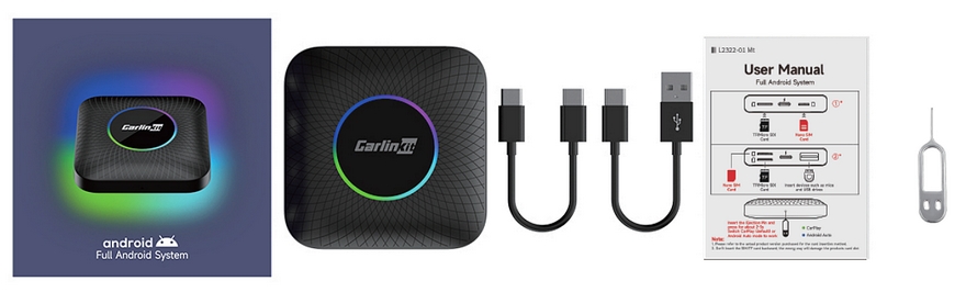 CarlinKit CPC200-Tbox CarPlay Ai Box LED / model 2024 / Android 13 / 8+128GB / pro originální autorádia s CarPlay